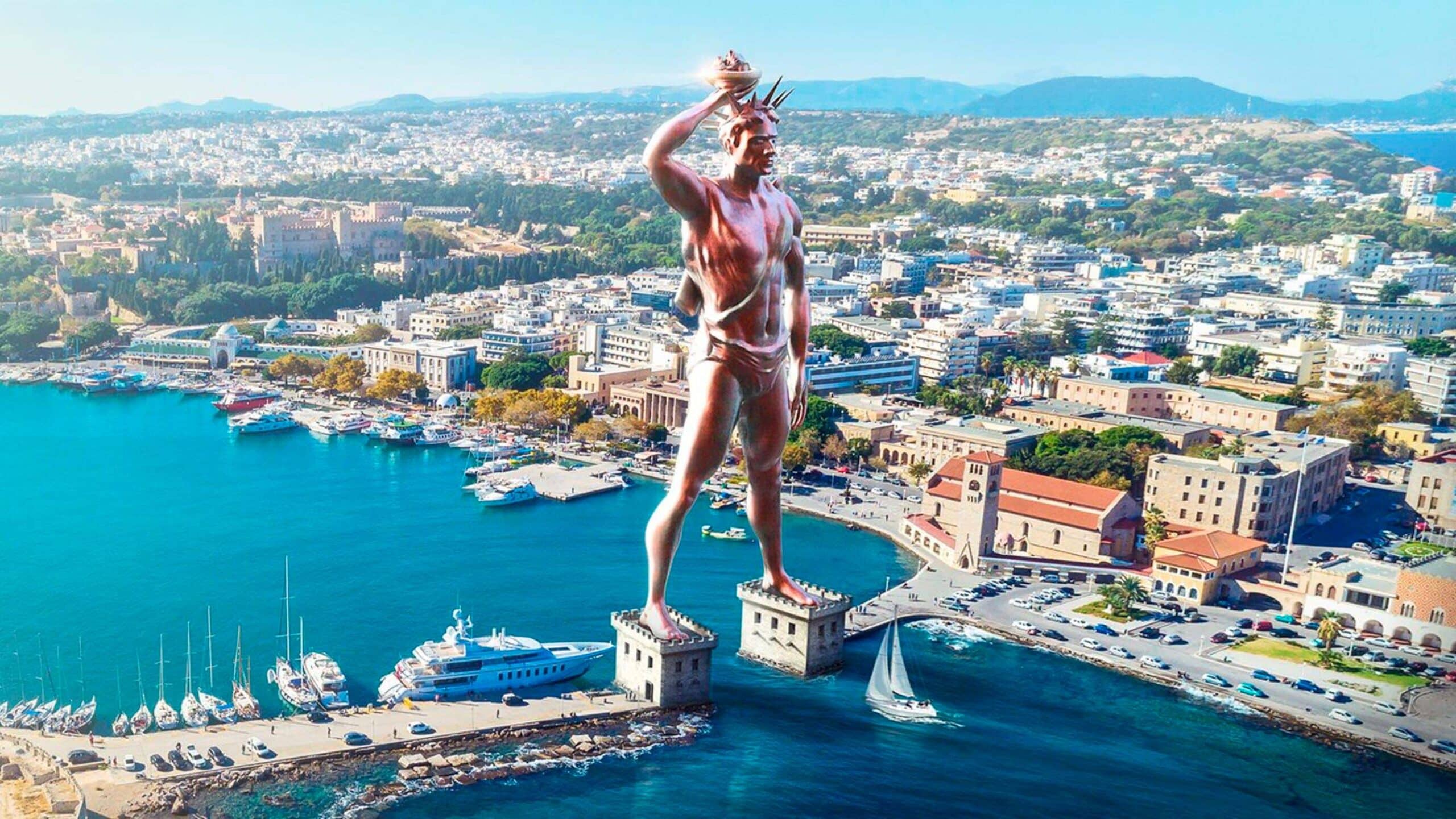 El Coloso de Rodas, fue una monumental estatua de bronce que representaba al dios griego del sol