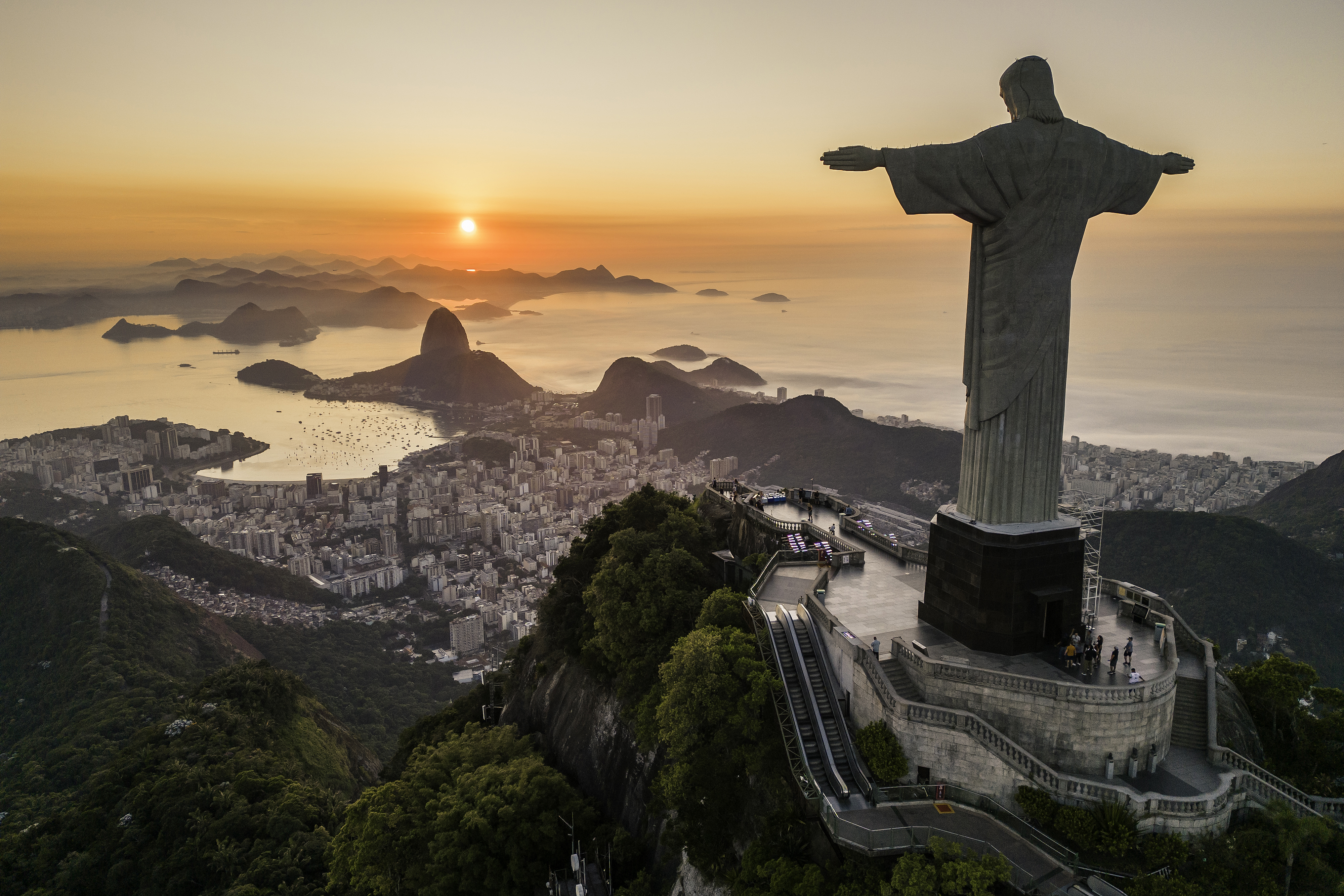 Estatua del Cristo Redentor, en la cima del monte Corcovado