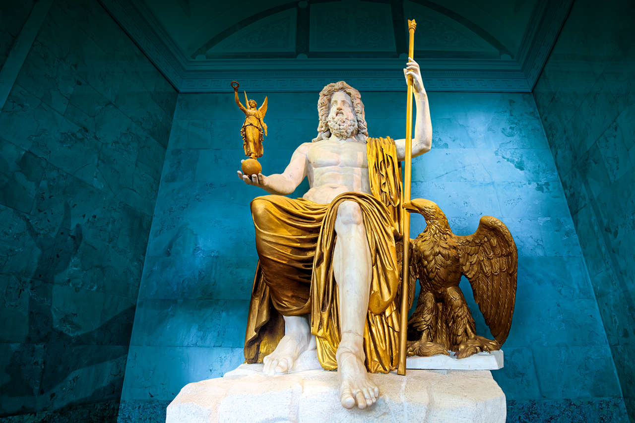 Estatua de Zeus, fue una de las esculturas más impresionantes de la antigüedad